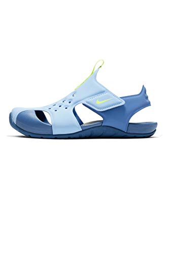 Nike Sunray Protect 2 (ps) Dusch-& Badeschuhe, Mehrfarbig (Aluminum/Volt/Indigo Storm 000), 35 EU von Nike