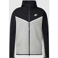 Nike Sweatjacke in Two-Tone-Machart in Silber Melange, Größe XL von Nike