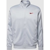 Nike Sweatjacke mit Label-Stitching in Hellgrau, Größe S von Nike