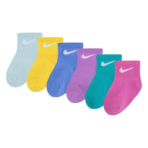 Nike Sweoss Socken für Mädchen, 6 Stück, Infant ANKLE SOCK NN0641-EF1 (mehrfarbig, 12-24 Monate), mehrfarbig von Nike