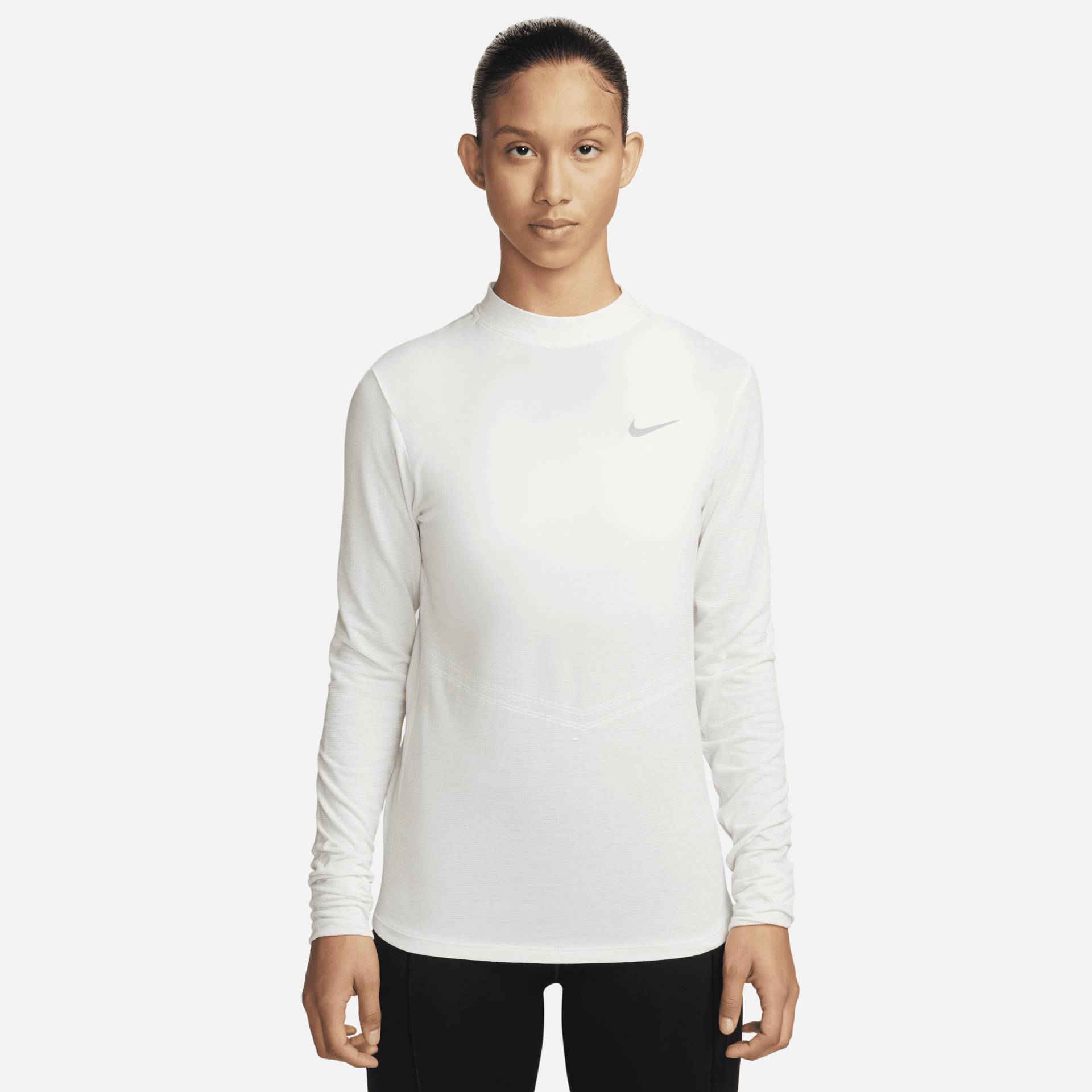 Nike Swift Dri-FIT Longsleeve-Laufshirt mit Stehkragen für Damen - Weiß von Nike