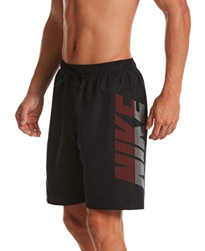 Nike Swim Men's Logo Volley Short Swim Trunk, Black rift, Medium von Nike