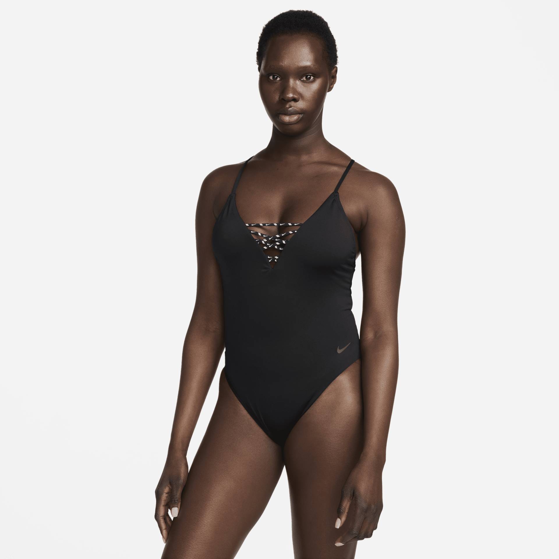 Nike Swim Sneakerkini 2.0 einteiliger Cross-Back-Badeanzug für Damen - Schwarz von Nike