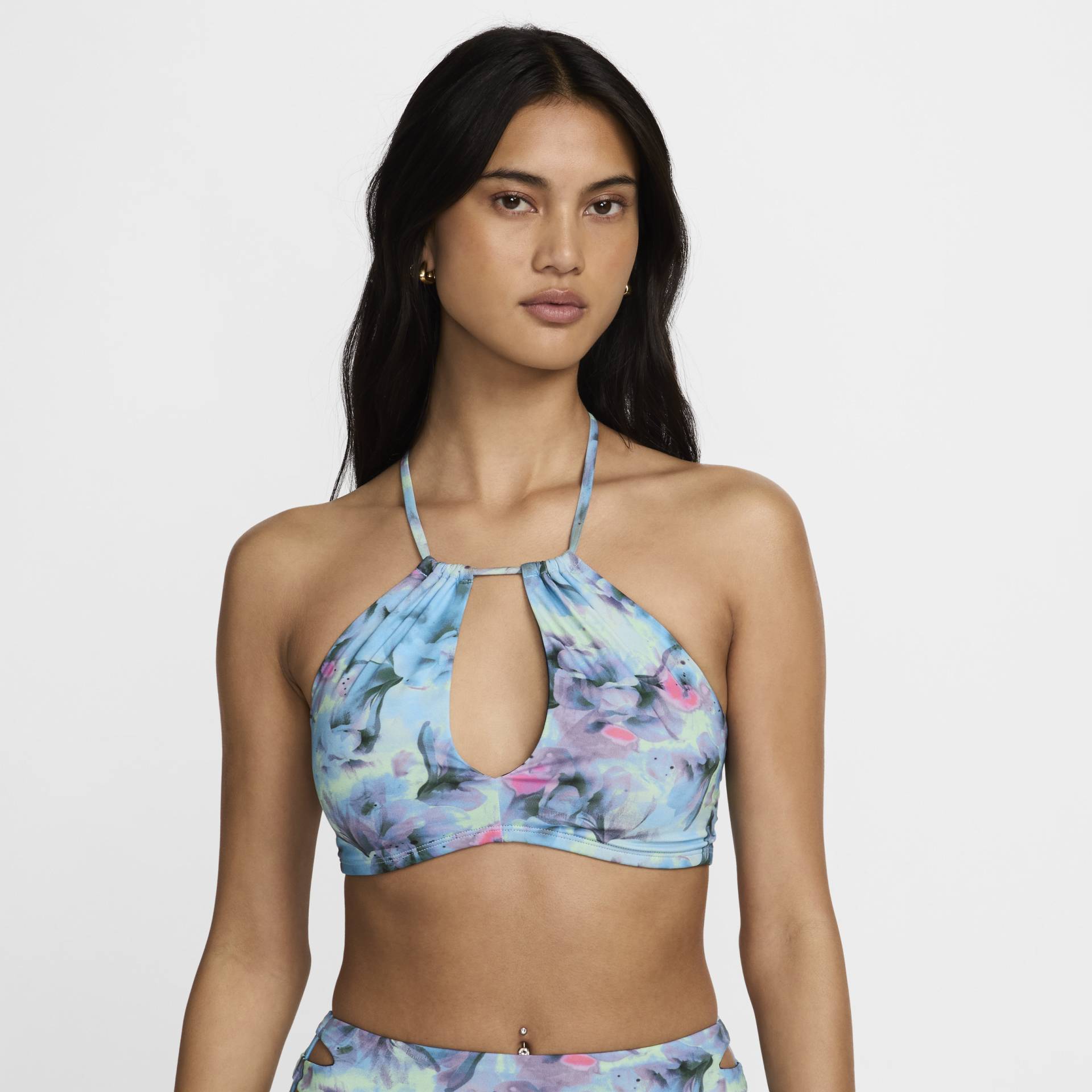 Nike Swim geschnürtes Bikini-Oberteil für Damen - Blau von Nike