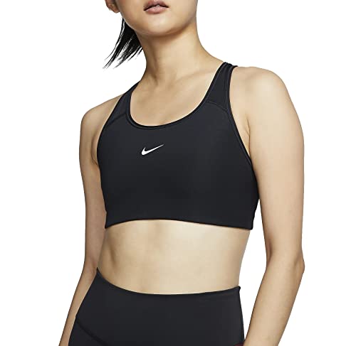 Nike Swoosh Dri-Fit Bra Sport BH (XS, Black/White) von Nike