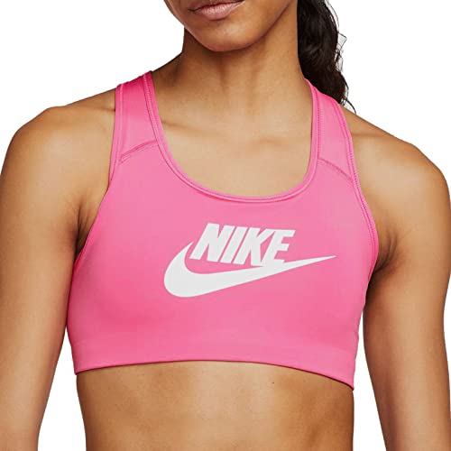 Nike Swoosh Dri-Fit Bra Sport-BH (XS, pink/White) von Nike