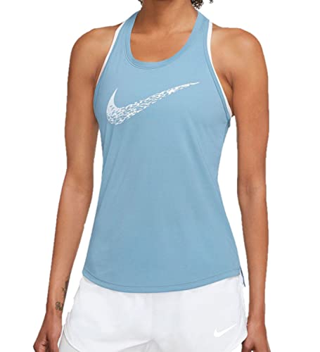 Nike Swoosh Run Tanktop für Damen, blau/weiß,XL von Nike