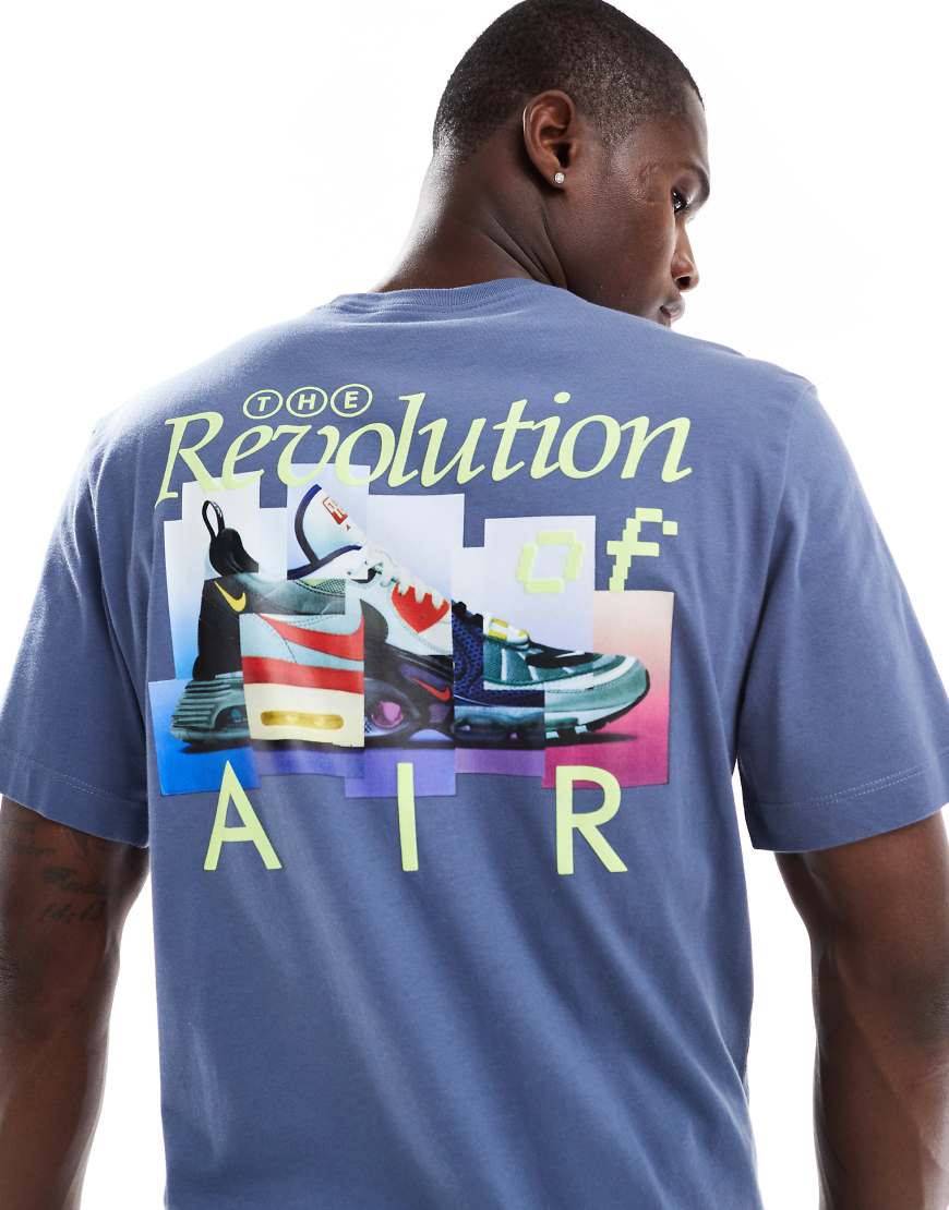 Nike - T-Shirt in Blau mit Print von Nike