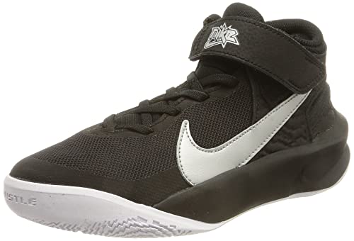 Nike Team Hustle D 10 Flyease Gymnastikschuh, Black Metallic Silver Volt White, 38 EU von Nike