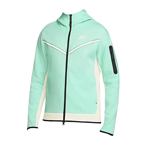 Nike Tech Fleece Herren Kapuzenpullover mit durchgehendem Reißverschluss, Mint Foam/Segelsegel, XXX-Large von Nike