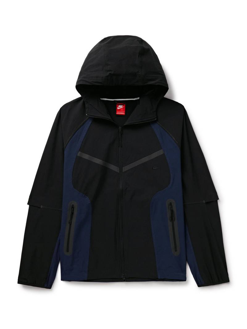 Nike - Tech Logo-Print Panelled Stretch-Nylon Hooded Jacket - Men - Black - XXL von Nike