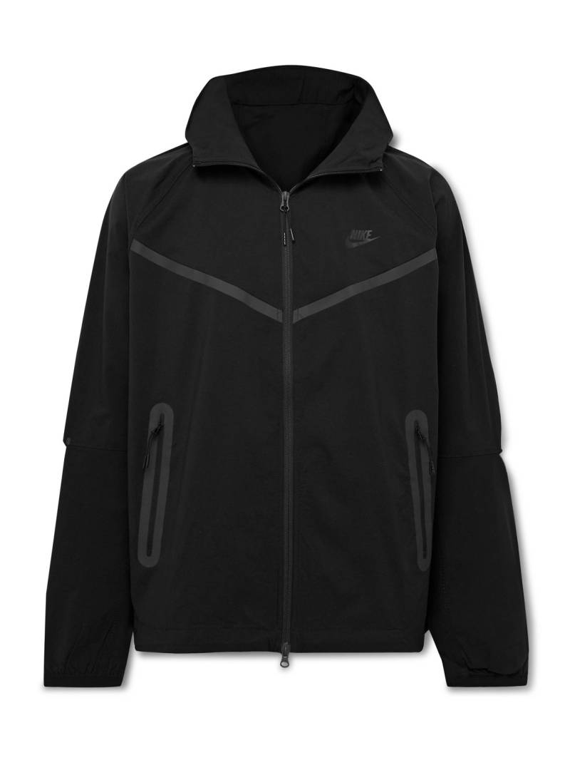 Nike - Tech Logo-Print Stretch-Nylon Hooded Jacket - Men - Black - L von Nike