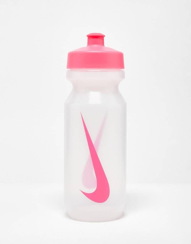 Nike Training - Big Mouth 2.0 - Transparente Wasserflasche mit Swoosh-Logo in Rosa, 625 ml-Weiß Nike Training - Big Mouth 2.0 - Transparente Wasserflasche mit Swoosh-Logo in Rosa, 625 ml-Weiß von Nike