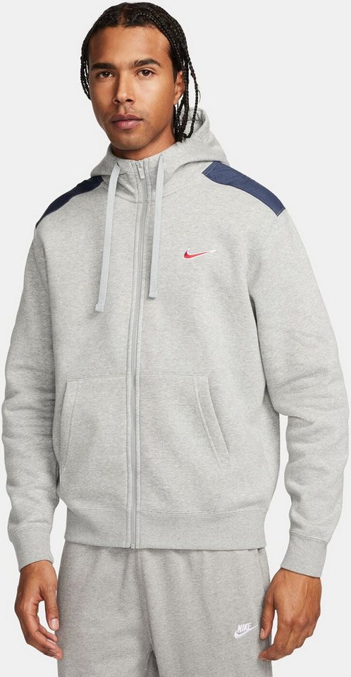 Nike Trainingsjacke NikeSportsWear SP FLC FZ Herren Kapuzenpullover hellgrau/blau von Nike