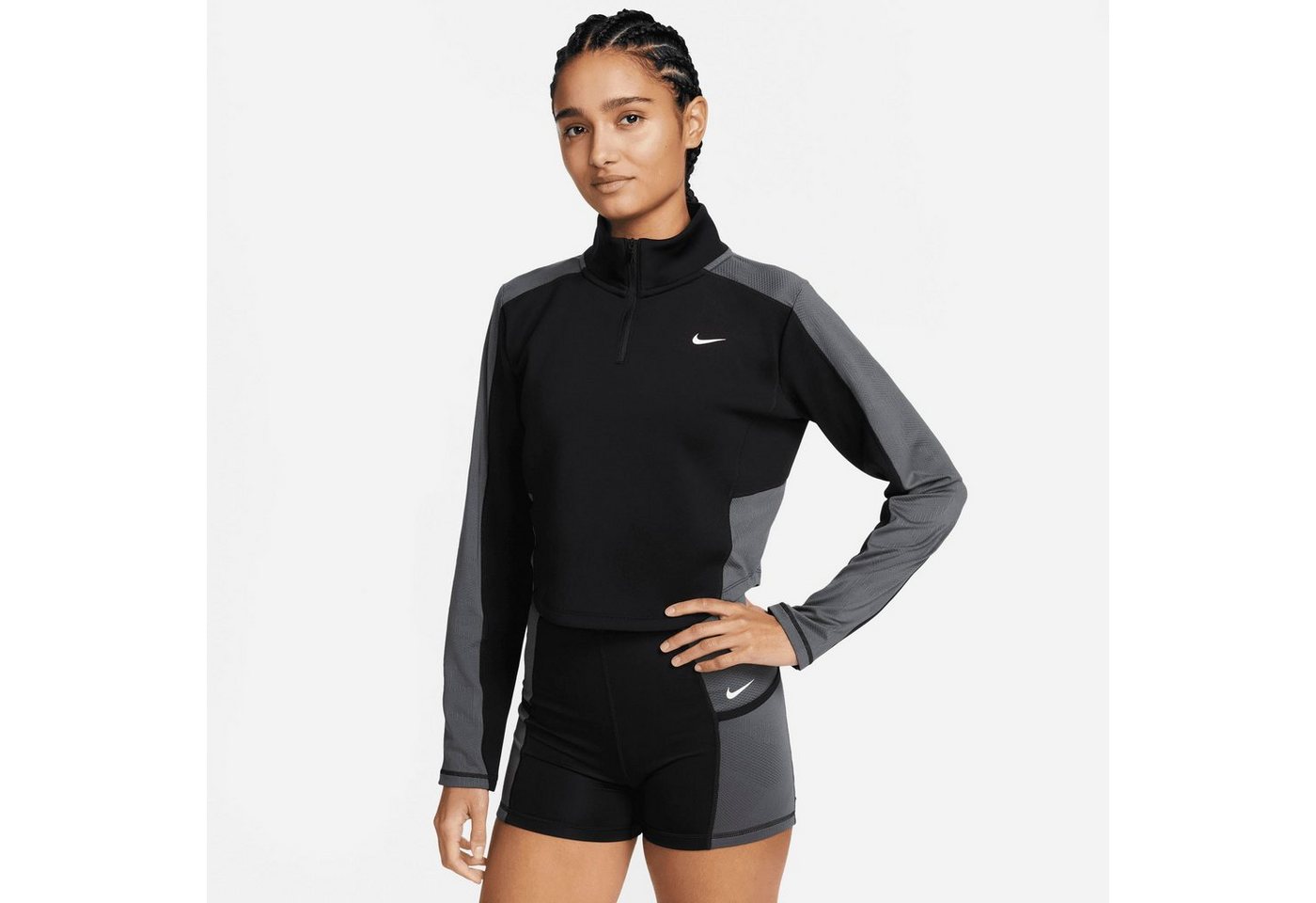 Nike Trainingsshirt Dri-FIT Femme Women's Half-Zip Long Sleeve Cropped Top von Nike