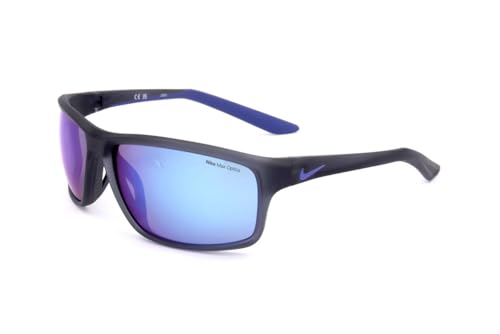 Nike Unisex Adrenaline 22 M DV2155 Sunglasses, 021 Matte Dark Grey/Blue Mirror, 7 7/8 von Nike