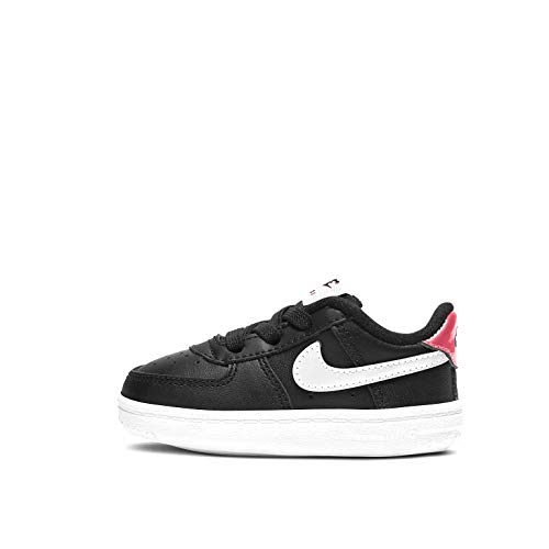 Nike Unisex Baby Force 1 Crib (Cb) Gymnastikschuh, Black White Flash Crimson, 17 EU von Nike