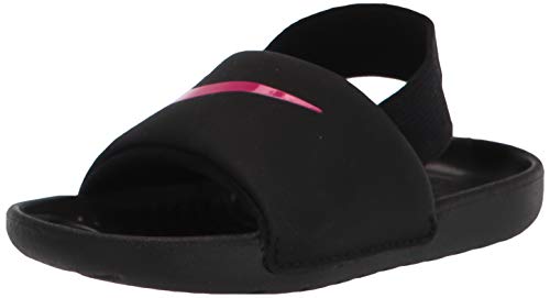 Nike Unisex Baby Kawa Slide (td) Flipflop, Black/Vivid Pink/Black, 18.5 von Nike