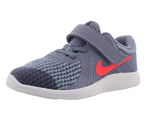 Nike Kleinstkinder Sneaker Revolution 4 (TDV) Hausschuhe, Mehrfarbig (Ashen Slate/Flash Crimson/Diffused Blue 400), 21 EU von Nike