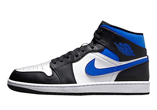 Nike Jordan Herren Schuhe Air Jordan 1 Mid Racer Blau 554724-140, White/Racer Blue-black, 46 EU von Nike