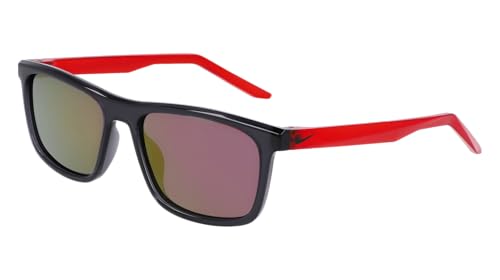 Nike Unisex EMBAR P FV2409 Sunglasses, 060 Anthracite/Polar Red Mirror, 56 von Nike