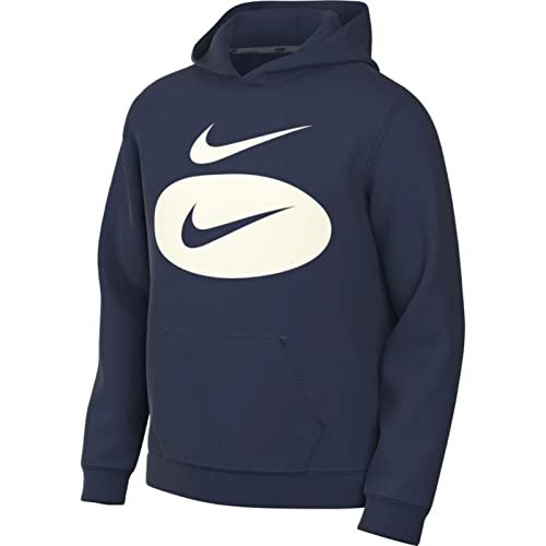 Nike Unisex Kinder Core Kapuzenpullover, Midnight Navy/Cool Grey/Sail, L von Nike