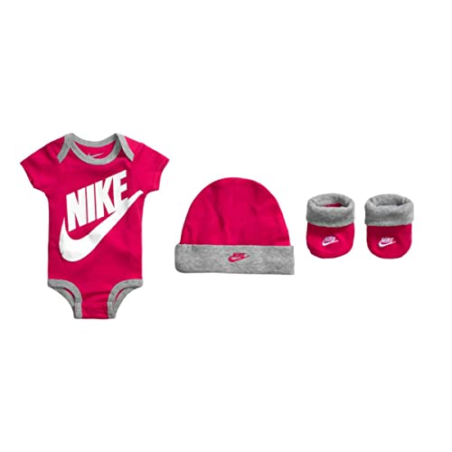 Nike Unisex Kinder Futura Logo 3-delige set T Shirt, Pink (Rush Pink), 6-12 Monate EU von Nike