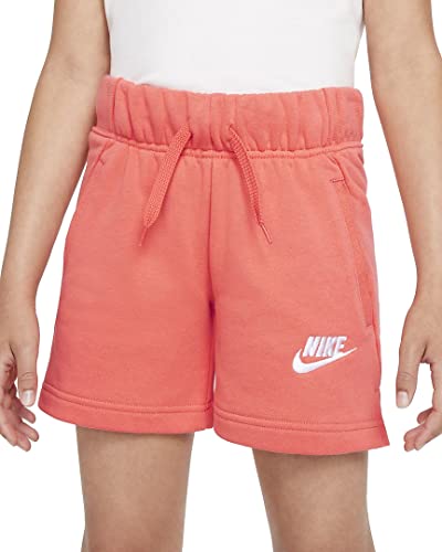 Nike Unisex Kinder Nsw Club Ft 5 in Shorts, Magic Ember/White, 152 EU von Nike