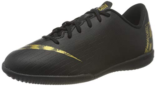 Nike VaporX 12 Academy IC Fußballschuhe, Schwarz (Black/MTLC Vivid Gold 077), 32 EU von Nike
