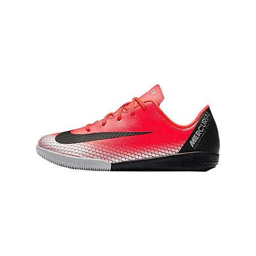 Nike Unisex-Kinder Vaporx 12 Academy Ps Cr7 IC Fußballschuhe, Rot (Bright Crimson/Black-Chrome-Da 600), 27 EU von Nike