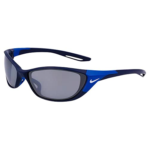Nike Unisex Sun Sunglasses, Matte Midnight Navy/White-Logo/Silver Fl/Clear-410, 66 Nike Unisex Sun Sunglasses, Matte Midnight Navy/White-Logo/Silver Fl/Clear-410, 66 von Nike