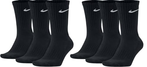 Nike Unisex Trainingssocken Everyday Cushioned Crew Socks SX7664 6 Paar, Artikel:-010 black, Größe:46-50 von Nike