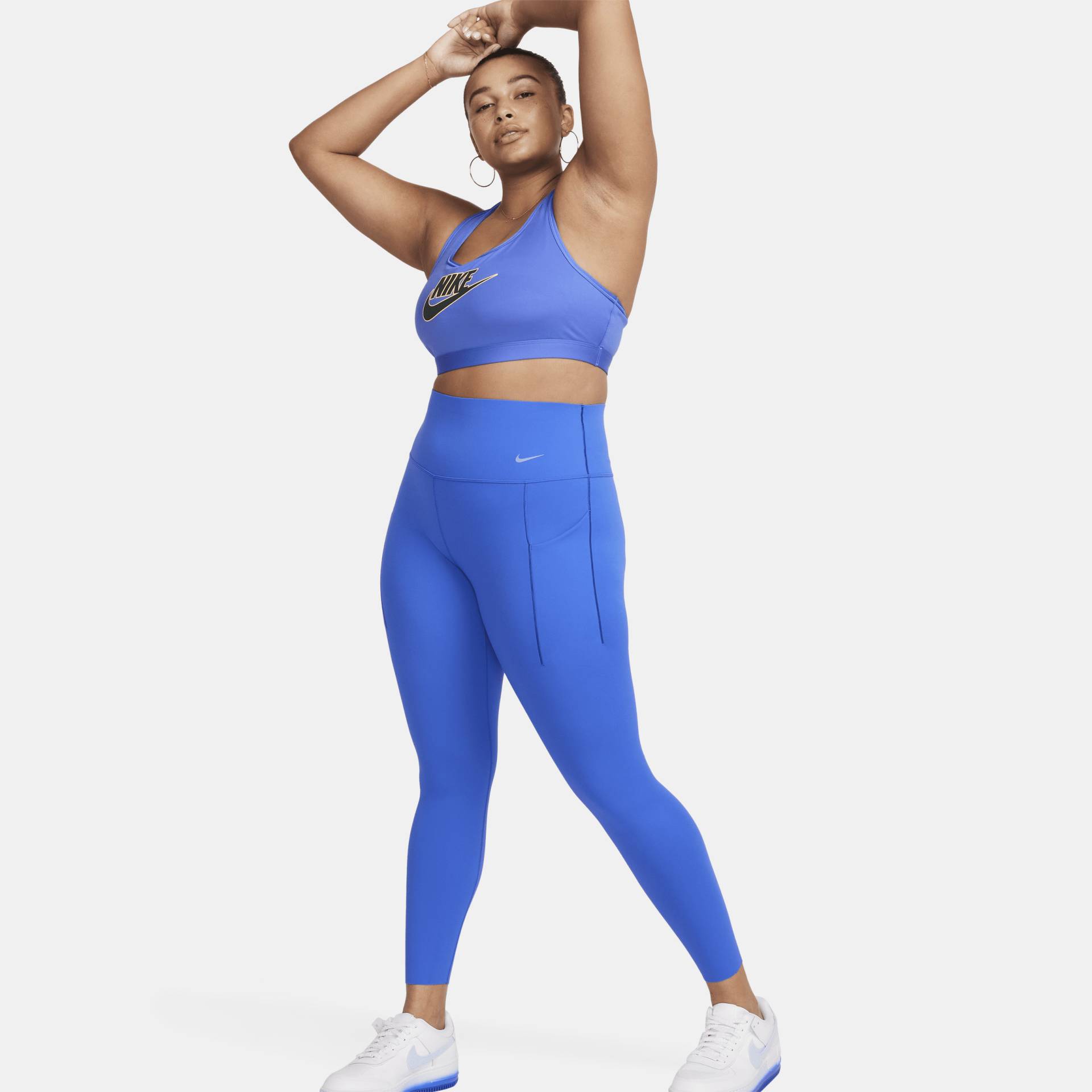 Nike Universa 7/8-Leggings mit Taschen, mittlerem Halt und hohem Bund für Damen - Blau von Nike