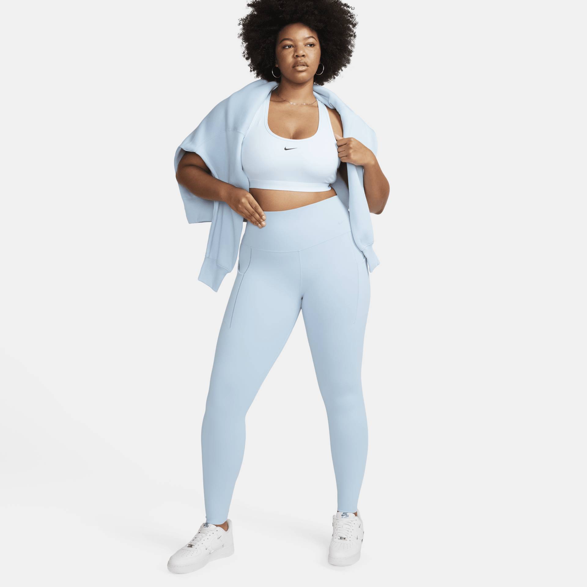 Nike Universa Leggings in voller Länge mit Taschen, mittlerem Halt und hohem Bund für Damen - Blau von Nike