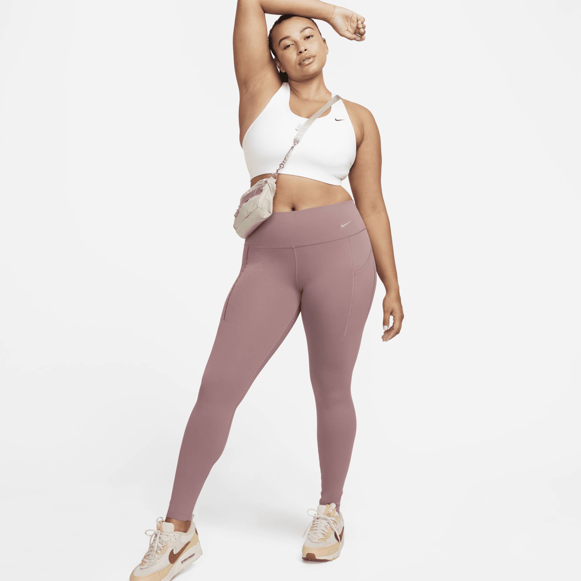 Nike Universa Leggings in voller Länge mit Taschen, mittlerem Halt und mittelhohem Bund für Damen - Lila von Nike