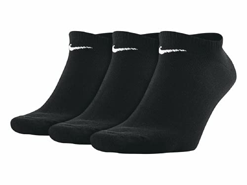 Nike Value No Show Socks Socken 3er Pack (DE/NL/SE/PL, Alphanumerisch, L, Regular, Regular, black) von Nike