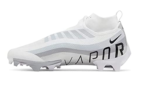 Nike Vapor Edge Pro 360 Herren Fußball-Stollen, Weiß/Schwarz-Metallic Silber, 41 EU von Nike