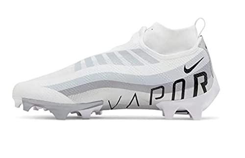 Nike Vapor Edge Pro 360 Herren Fußball-Stollen, Weiß/Schwarz-Metallic Silber, 45 EU von Nike