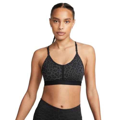 Nike W NK DF INDY V-Neck LPRD Bra DK Smoke Grey/Black/Black/BLAC - S Nike W NK DF INDY V-Neck LPRD Bra DK Smoke Grey/Black/Black/BLAC - S von Nike