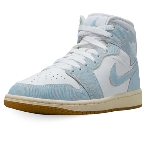 Nike Wmns Air Jordan 1 Mid Se Code HQ2005-100 Weiß Damen, weiß blau, 40 EU von Nike