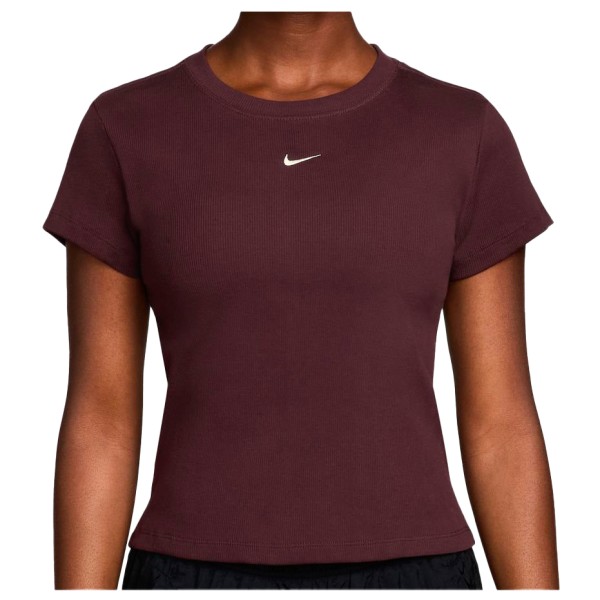 Nike - Women's Sportswear Tight Ribbed S/S T-Shirt - Funktionsshirt Gr M rot von Nike