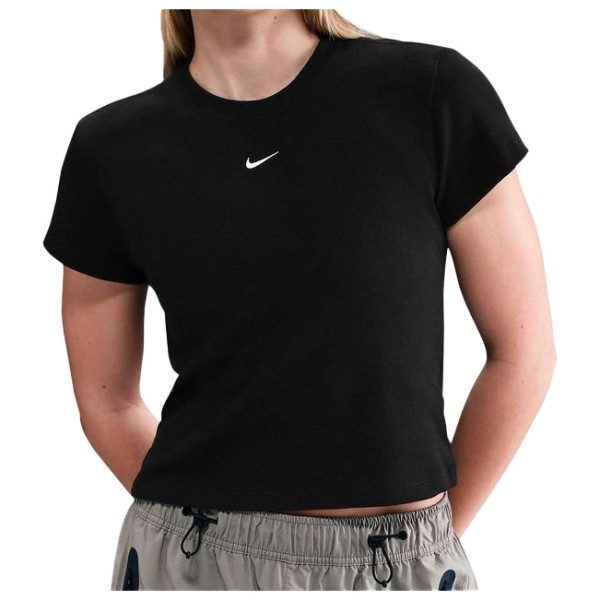 Nike - Women's Sportswear Tight Ribbed S/S T-Shirt - Funktionsshirt Gr M schwarz von Nike