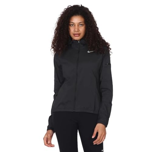 Nike Women's W NK IMP Lght JKT HD Jacket, Black/Reflective silv, L von Nike