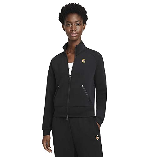 Nike Women's W NKCT DF Heritage JKT FZ Jacket, Black/Black, M von Nike