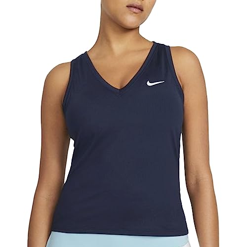 Nike Women's W NKCT DF VCTRY Tank Vest, Obsidian/White/White, M von Nike