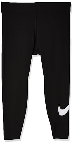 Nike Women's W NSW ESSNTL GX MR LGGNG Plus Leggings, Black/White, 3X von Nike