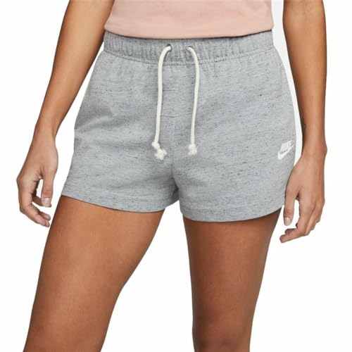 Nike Damen W Nsw Gym Vntg Pe Shorts, Dark Grey Heather/White, S EU von Nike