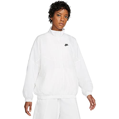 Nike Womens Sportswear Essential Windrunner Jacket, White/White/Black, S von Nike
