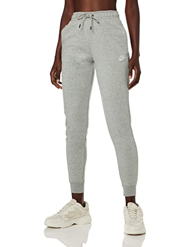 Nike Womens W NSW Essntl Pant Reg FLC Jogginghose, Dark Grey Heather/Matte Silver/White, 2XL von Nike