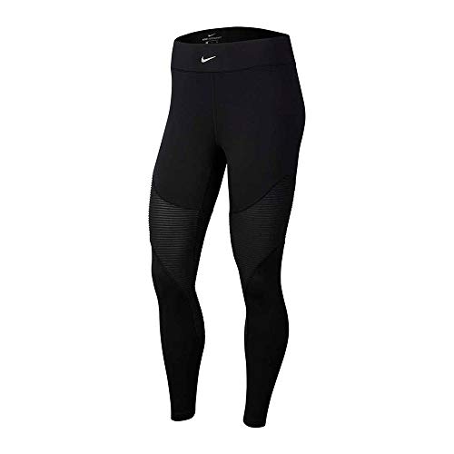 Nike Womens W Np Aeroadpt Tight Leggings, Black/Black/Metallic Silver, S von Nike